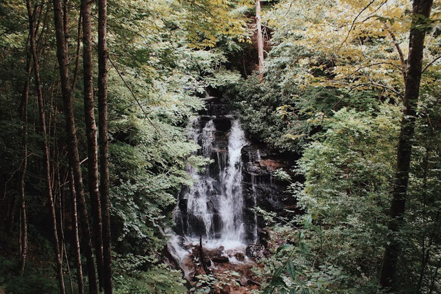 Curug Lawe Secepit. Foto hanya ilustrasi bukan tempat sebenarnya. Sumber: Unsplash/Mac McHargue