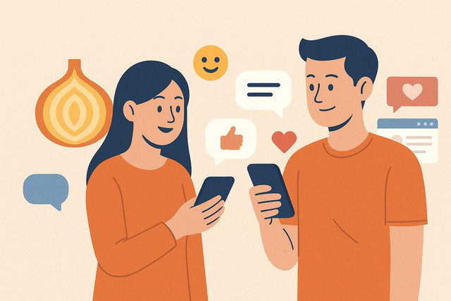 Ilustrasi kedekatan melalui komunikasi digital. dihasilkan menggunakan AI by OpenAI. 