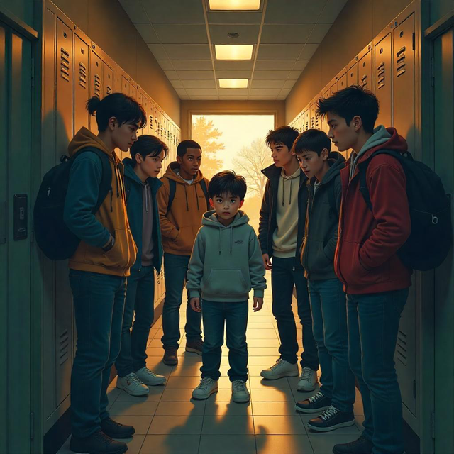 Ilustrasi: Seorang Anak Menjadi Korban Kasus Perundungan di Lorong Sekolah (Sumber Freepik.com) 