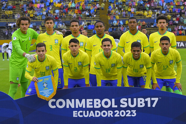 Timnas U-17 Brasil pada 2023. Foto: Rodrigo Buendia/AFP