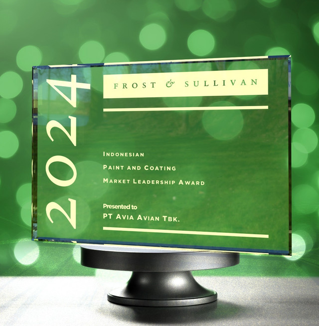 PT Avia Avian Tbk (Avian Brands) untuk ketiga kalinya mendapatkan penghargaan dari Frost & Sullivan. Foto : Avian Brands