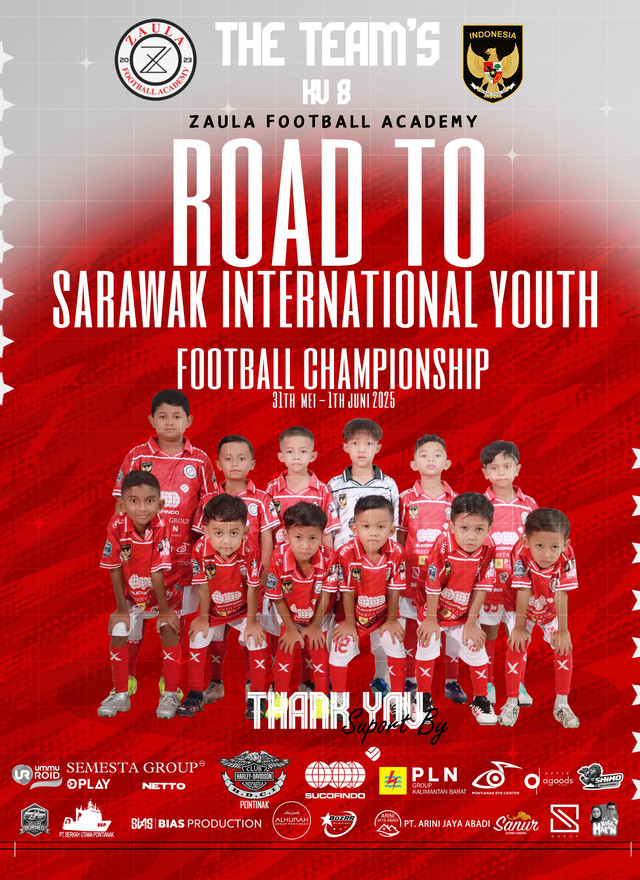 Tim Zaula Football Academy. Tim sepak bola asal Kalbar ini berhasil masuk ke Road to Sarawak International Youth Football Championship. Foto: Dok. Istimewa