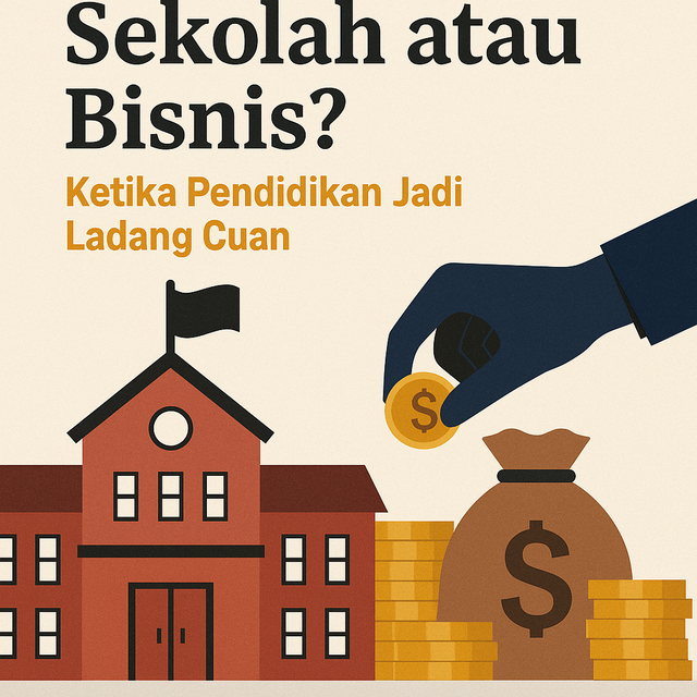 "Gambar AI Sekolah: Tempat Belajar atau Lahan Bisnis?"Fenomena komersialisasi pendidikan menjadikan siswa sebagai target pasar.