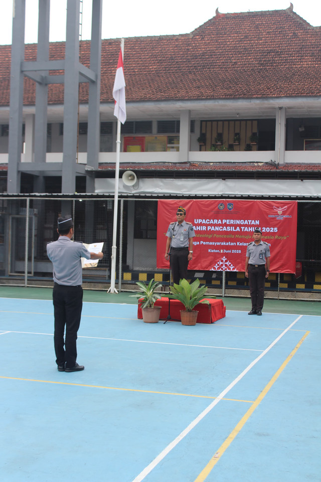 Upacara Memperingati Hari Lahir Pancasila 1 Juni Tahun 2025 di Lapas Klaten