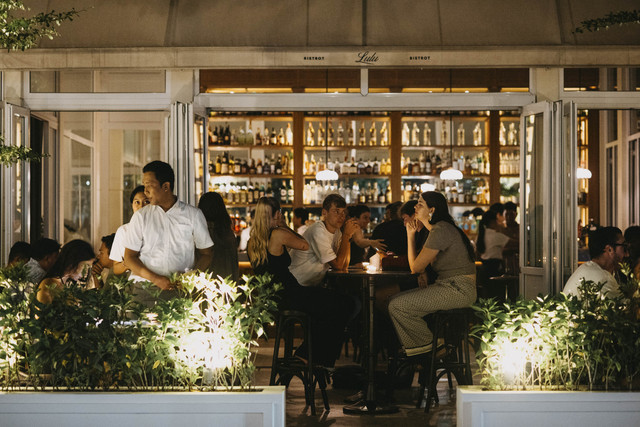 Suasana restoran bergaya Prancis bernama Lulu Bistrot Bali. Foto: Dok. Lulu Bistrot