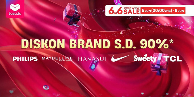 Lazada 6.6 Super WOW Sale. Foto: dok. Lazada