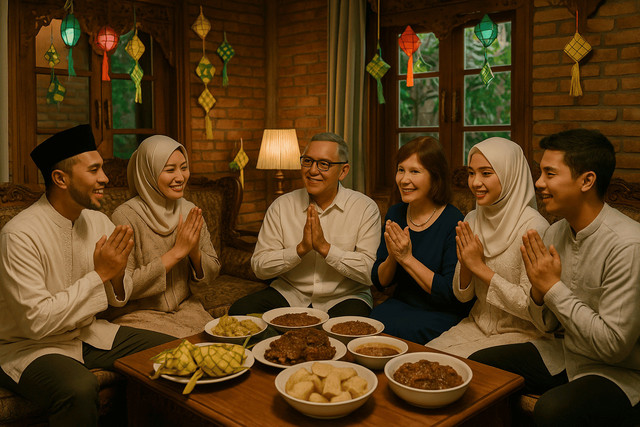 Ilustrasi AI Lebaran 