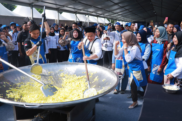 Acara masak besar PNM bersama Bobon Santoso. (ist)