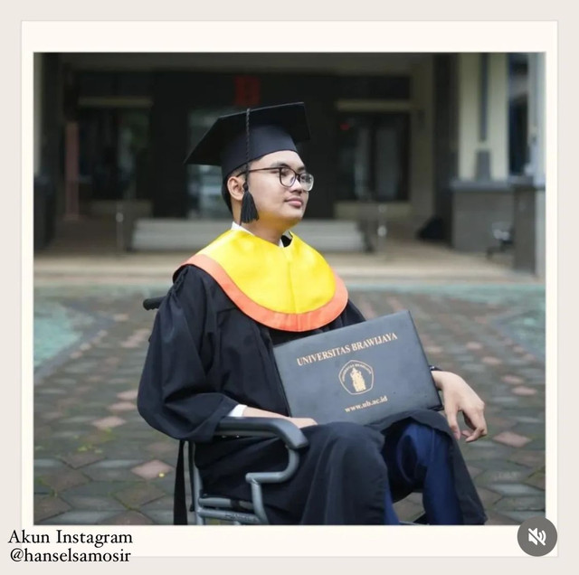 Bukti Hansel Samosir Lulus sebagai Sarjana Psikologi di FISIP Universitas Brawijaya. Sumber: Akun Instagram @hanselsamosir. (3 Juni 2025)