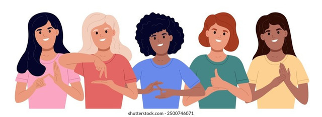 Ilustrasi gambar bahasa isyarat sumber foto : shutterstock.com