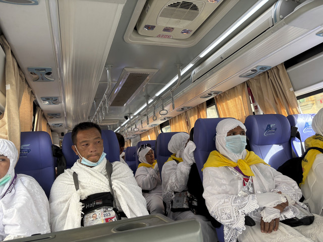 Jemaah haji bersiap ke Arafah. Foto: Moh Fajri/kumparan