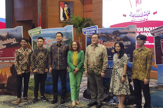 MEG Cheese kolaborasi dengan Kementerian Pariwisata luncurkan kemasan spesial wonderful Indonesia dengan mengusung tema Karnaval Keju Nusantara. Foto: Ela Nurlaela/kumparan