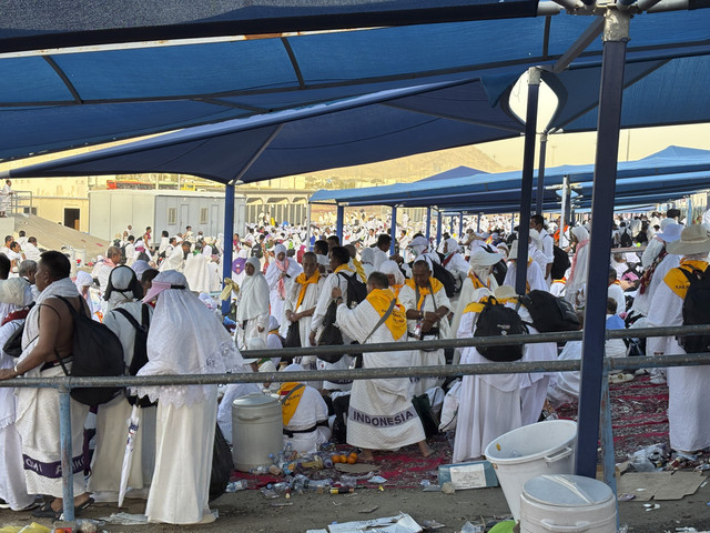Jemaah haji di Muzdalifah. Foto: Moh Fajri/kumparan