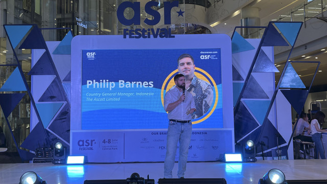 Country General Manager, Indonesia The Ascott Limited, Philip Barnes dalam acara asr Festival yang digelar di Laguna Atrium, Central Park Mall pada Kamis (5/6/2025). Foto: Gitario Vista Inasis/kumparan