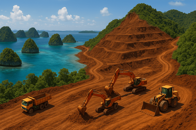 Foto : Ilustrasi kegiatan tambang nikel di Raja Ampat (Dokumen ITW)