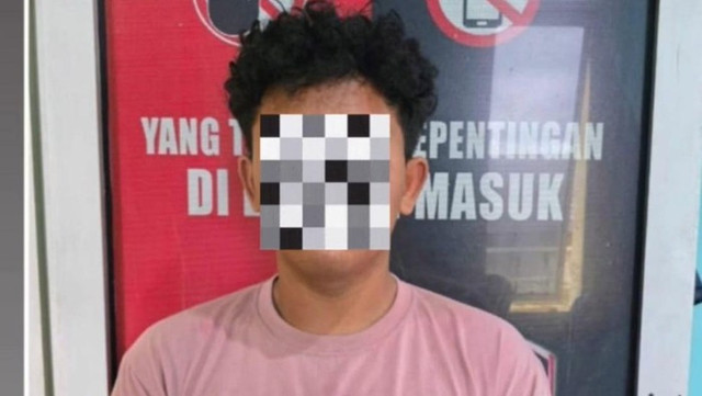 Pemuda di Pagar Alam yang tega menganiaya ibu kandungnya. Foto : Istimewa