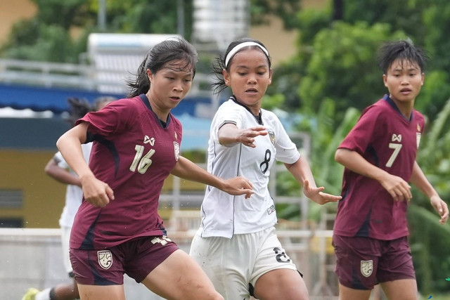 Timnas Wanita Thailand vs Indonesia di AFF U19, Vietnam. Foto: Facebook/Thai Women's Football