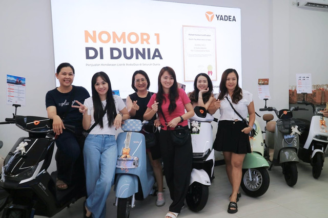 Motor listrik Yadea yang kini hadir di Kota Singkawang. Foto: Dok. Istimewa