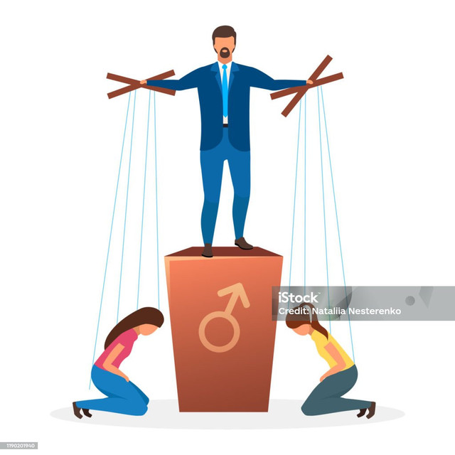 Gambar Patriarki. Sumber: https://www.istockphoto.com/id/vektor/patriarki-sistem-politik-metafora-ilustrasi-vektor-datar-penghalang-patriarki-untuk-gm1190201940-337306452?searchscope=image%2Cfilm