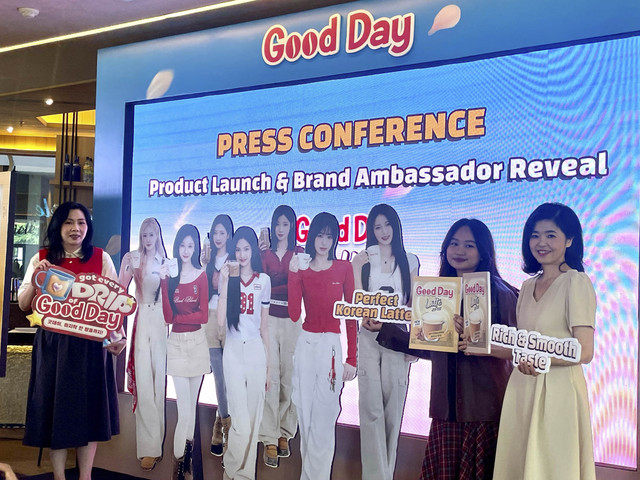 Peluncuran Kopi Good Day latte dan BABYMONSTER sebagai brand ambassador, Selasa (10/6/2025). Foto: Salsha Okta Fairuz/kumparan