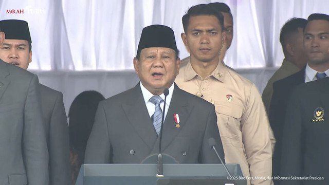 Presiden Prabowo dalam acara Pembukaan Indodefence Expo & Forum, Jakarta, Rabu (11/6/2025). Foto: YouTube/Sekretariat Presiden