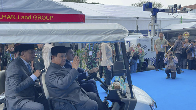 Presiden RI Prabowo Subianto di Indodefence 2024, Kemayoran Jakarta Pusat, Rahu(11/6/2025). Foto: Rayyan Farhansyah/kumparan