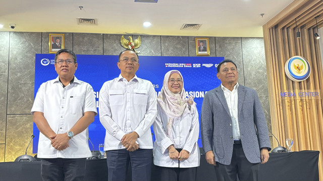 Konferensi Pers KKP Inisiasi Kemandirian Garam Nasional melalui K-Sign Rote Ndao, Rabu (11/6/2025). Foto: Ave Airiza Gunanto/kumparan