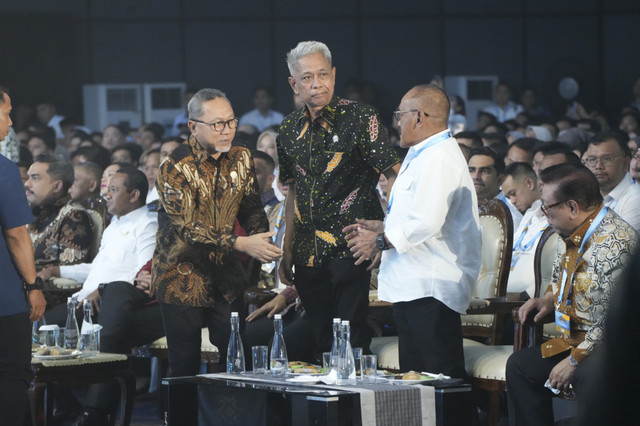 Wamensos Agus Jabo Priyono hadiri peringatan Hari Kewirausahaan Tahun 2025 di Gedung SMESCO Jakarta, Selasa (10/6/2025). Foto: Kemensos RI