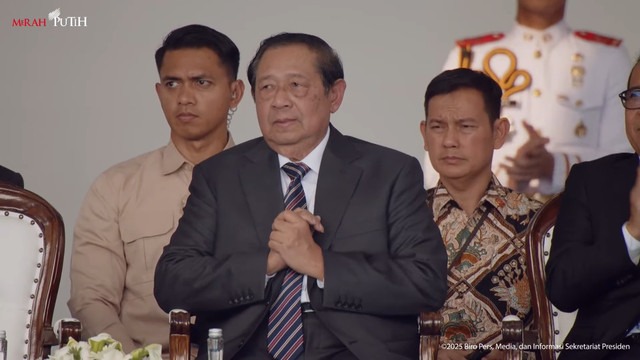 Presiden ke-6 Susilo Bambang Yudhoyono menghadiri peresmian Kampus Bhineka Tunggal Ika Universitas Pertahanan (Unhan) di Sentul, Bogor, Rabu (11/6/2025). Foto: Youtube/Sekretariat Presiden