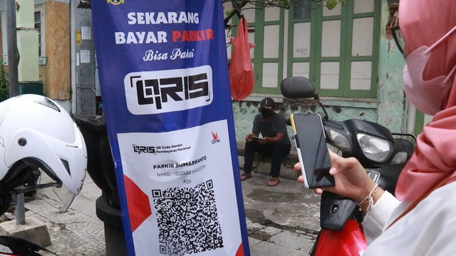 Ilustrasi layanan pembayaran parkir menggunakan QRIS di Kota Yogya. Foto: Pemkot Yogya