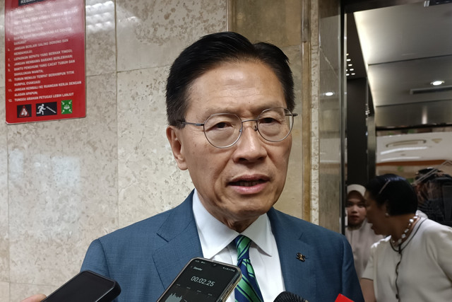 CEO Lippo Group James Riady di Gedung Direktorat Jenderal Kekayaan Negara Kementerian Keuangan (Kemenkeu), Jakarta, Rabu (11/6/2025). Foto: Muhammad Fhandra/kumparan