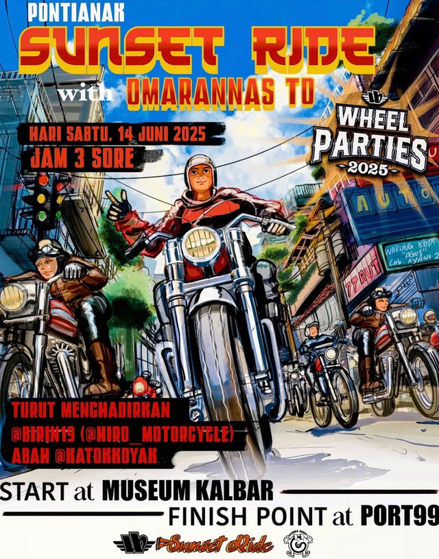 Sunsetride with Omarannas to Wheel Parties Weekend Berkendara. Foto : Dok. Instagram @omarannas.