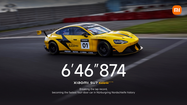 Xiaomi SU7 Ultra pecahkan rekor EV produksi di Sirkuit Nurburgring. Foto: Xiaomi