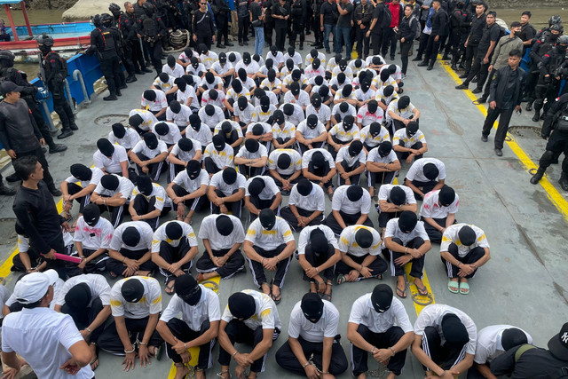 100 narapidana narkoba dipindahkan ke Nusakambangan. Foto: Kemenimipas