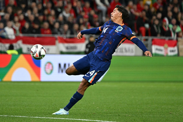 Pemain Timnas Belanda Tijjani Reijnders. Foto: ATTILA KISBENEDEK / AFP