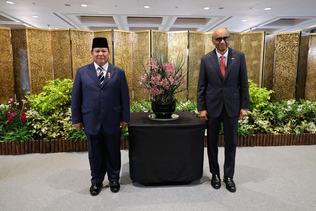 Presiden Prabowo bertemu Presiden Singapura Tharman Shanmugaratnam
di Parliament House, Singapura, Senin (16/6/2025). Foto: Biro Pers Sekretariat Presiden
