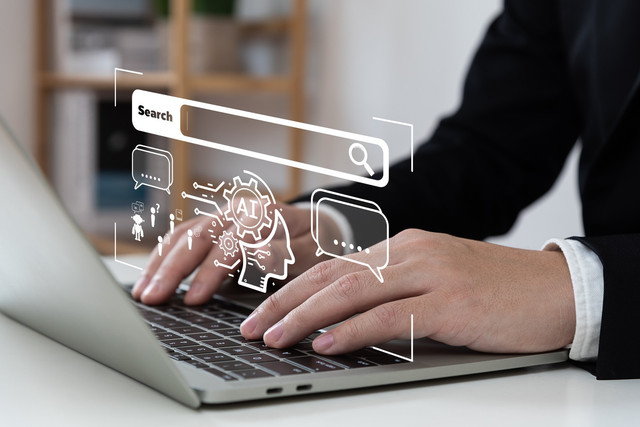 Ilustrasi fitur laptop AI dapat memudahkan berbagai aktivitas digital. Foto: Shutterstock