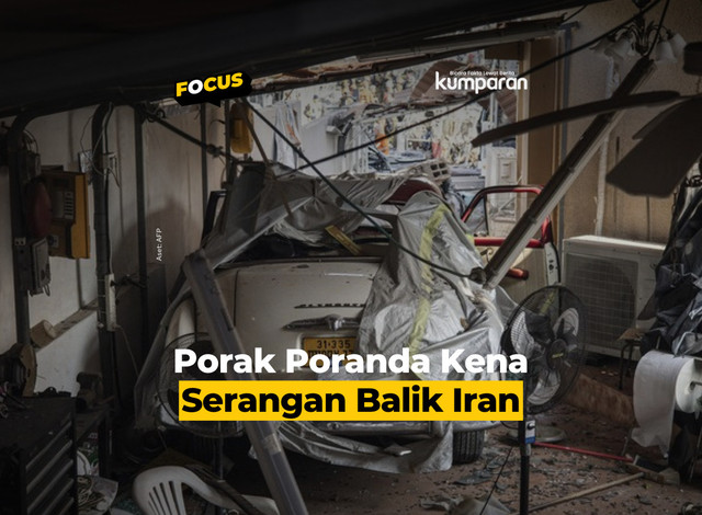 Ilustrasi perang Israel-Iran/Kumparan.com
