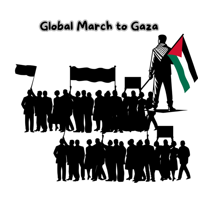 Ilustrasi Global March to Gaza (Sumber : Foto Pribadi)