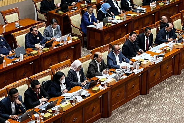 Rapat dengar pendapat (RDP) Komisi III terkait KUHAP di Gedung DPR, Jakarta Pusat, Selasa (17/6/2025). Foto: Rayyan Farhansyah/kumparan