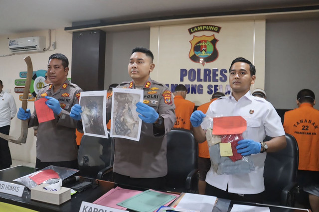 Barang bukti yang berhasil diamankan. | Foto: Dok Humas Polres Lampung Selatan
