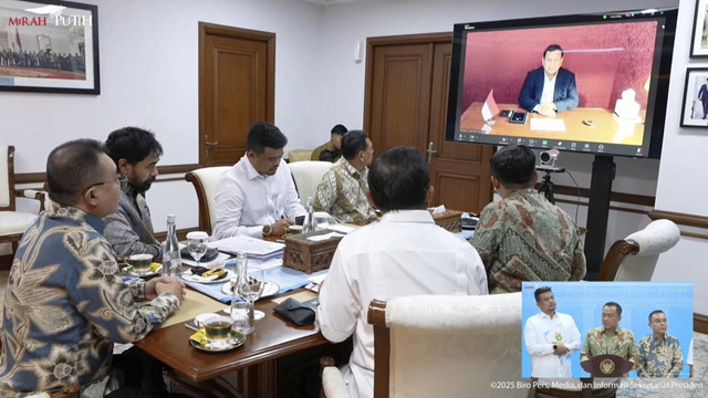 Prabowo Pimpin rapaat koordinasi membahas 4 pulau sengketa Aceh. Foto: YouTube/Sekretariat Presiden
