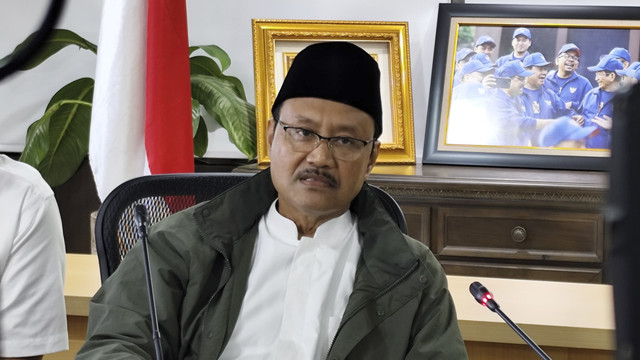 Mensos Saifullah Yusuf (Gus Ipul) di kantornya, Rabu (18/6/2025). Foto: Jonathan Devin/kumparan