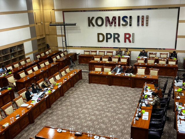 Rapat Dengar Pendapat (RDP) Komisi III DPR RI dengan Pakar Hukum Terkait KUHP di Kompleks DPR RI, Jakarta Pusat, Kamis (19/6). Foto: Rayyan Farhansyah/kumparan