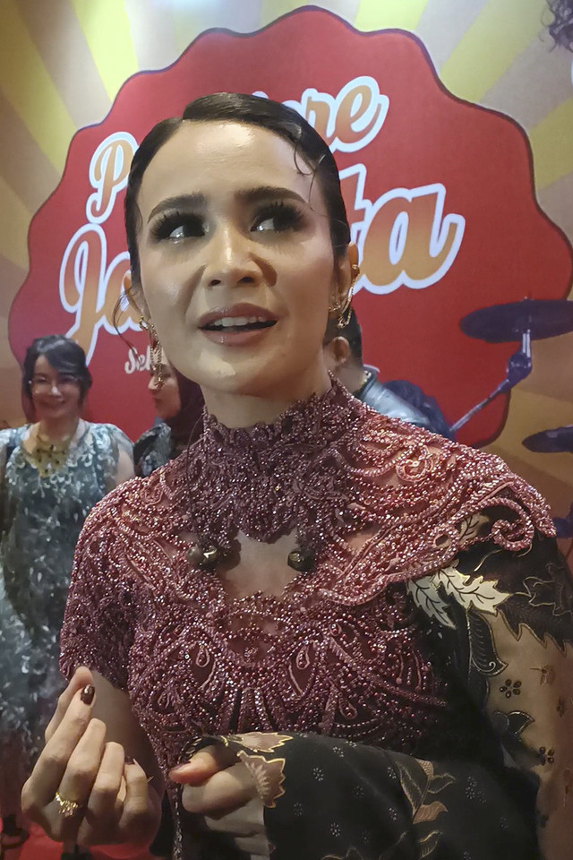 Michelle Ziudith dalam konferensi pers film Angel Pol. Foto: Dok. Istimewa