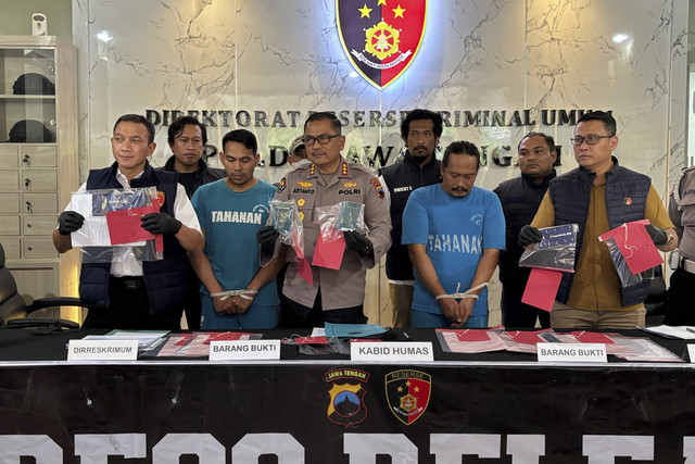 Jumpa pers kasus TPPO di Polda Jateng. Foto: Dok. Istimewa