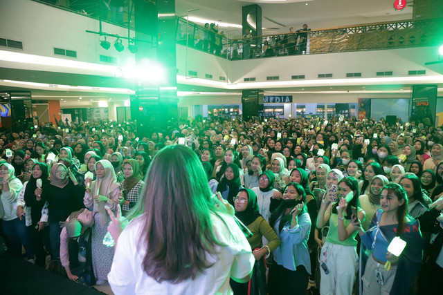 kumparan Hangout Noraebang di Atrium F3, FX Sudirman, Jakarta, Sabtu (30/12/2023). Foto: Jamal Ramadhan/kumparan