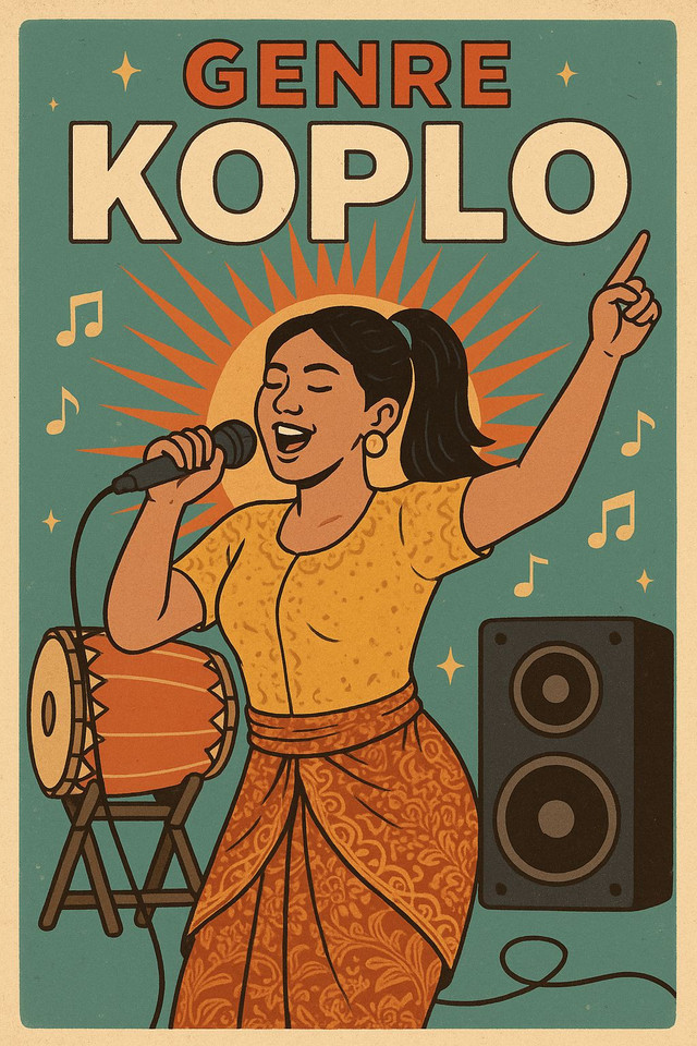 Ilustrasi Musik dengan Genre Koplo (Foto dibuat menggunakan AI)