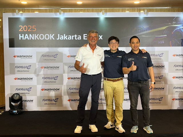 Momen konferensi pers Hankook Jakarta E-Prix di Jakarta, Jumat (20/6/2025). Foto: Syahrul Ghiffari/kumparan