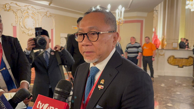 Menteri Koordinator Bidang Pangan, Zulkifli Hasan di St Petersburg, Rusia, pada Jumat (20/6/2025). Foto: Luthfi Humam/kumparan